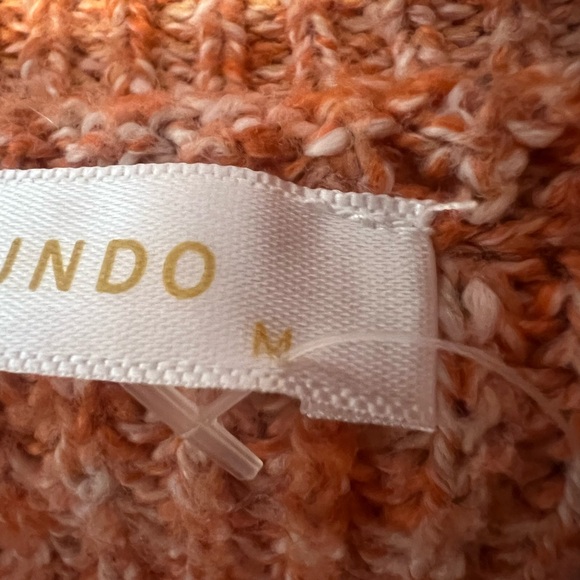 Kirundo Women’s Fall/Winter Chunky Knit Turtleneck Poncho SweaterM Orange/Rust - Picture 5 of 11